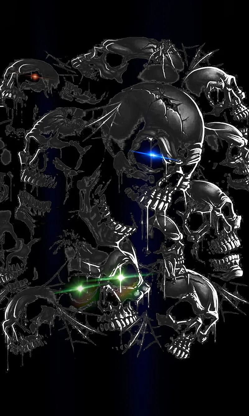 Skulls, dark, HD phone wallpaper