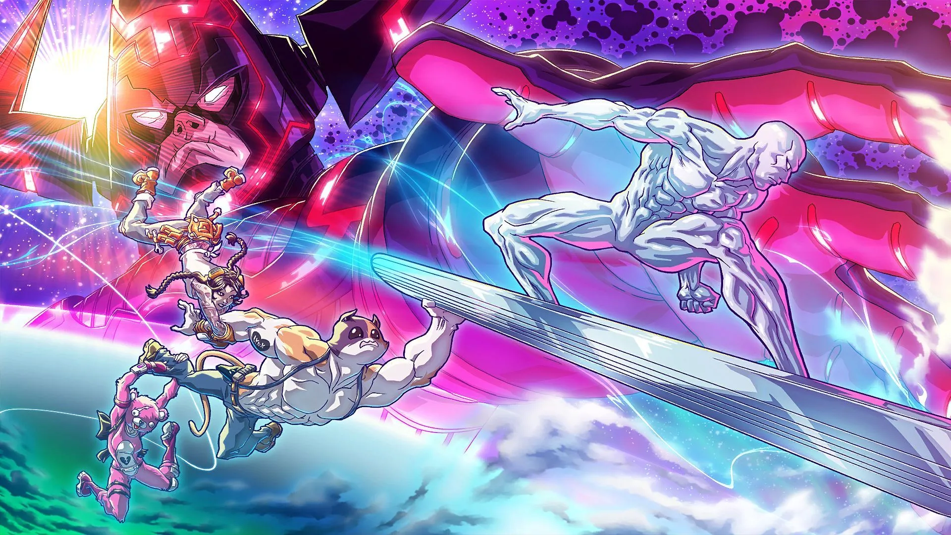 Phone wallpaper: Video Game, Fortnite, Fortnite Loading Screen, Galactus, Silver Surfer 1028153