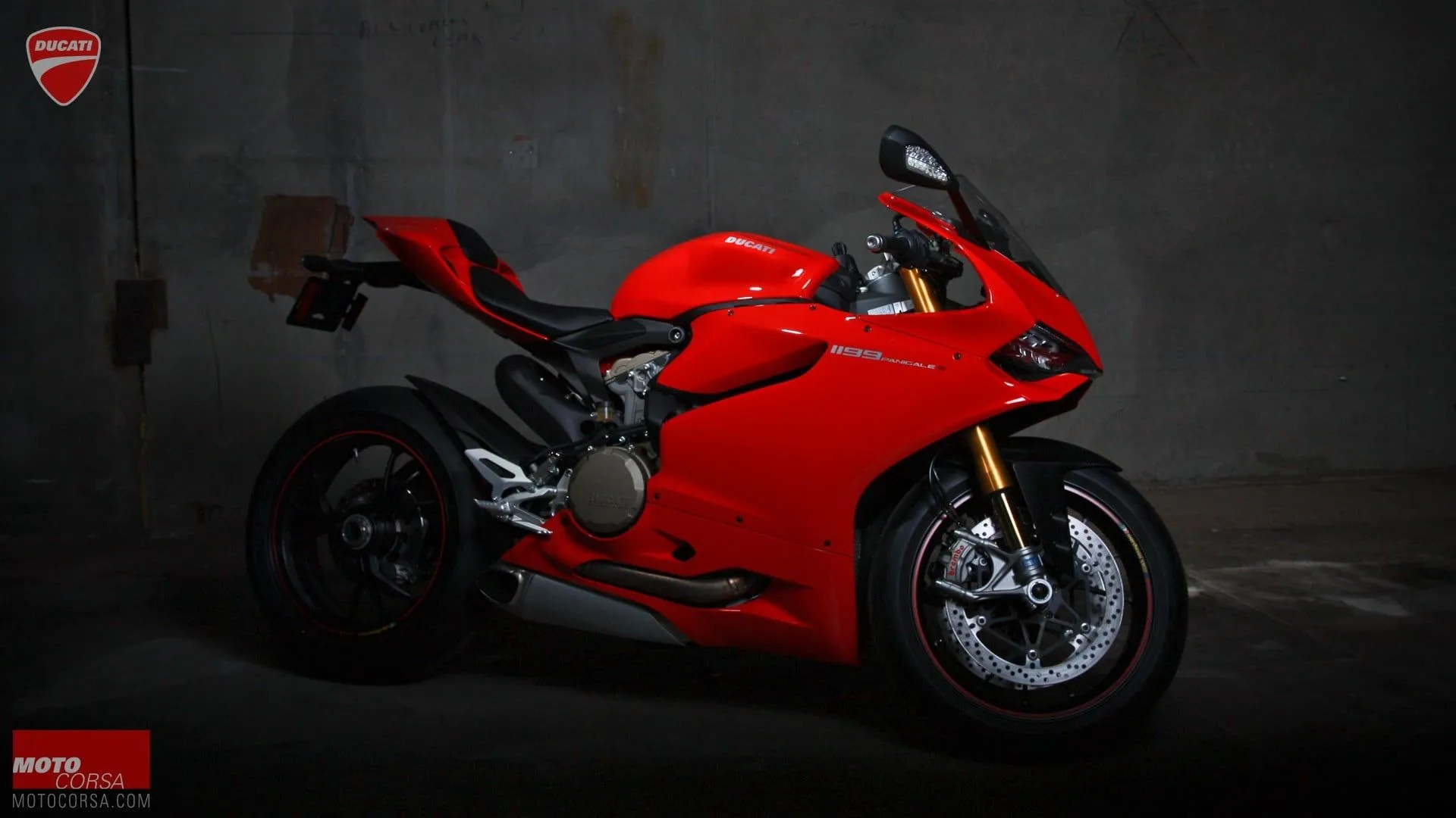 Red sports bike, Ducati 1199, superbike HD wallpaper