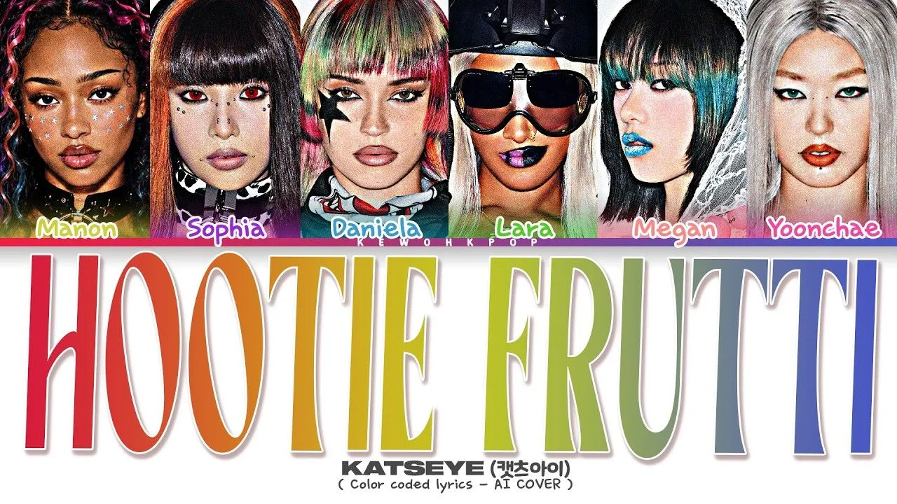 KATSEYE 캣츠아이. 'Hootie frutti'. (Color coded lyrics) OT6