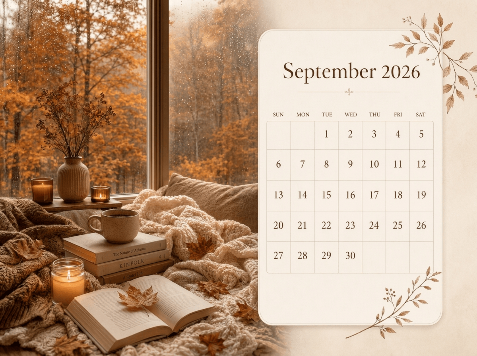 Free Free September 2026 Photo Calendar to Edit Online