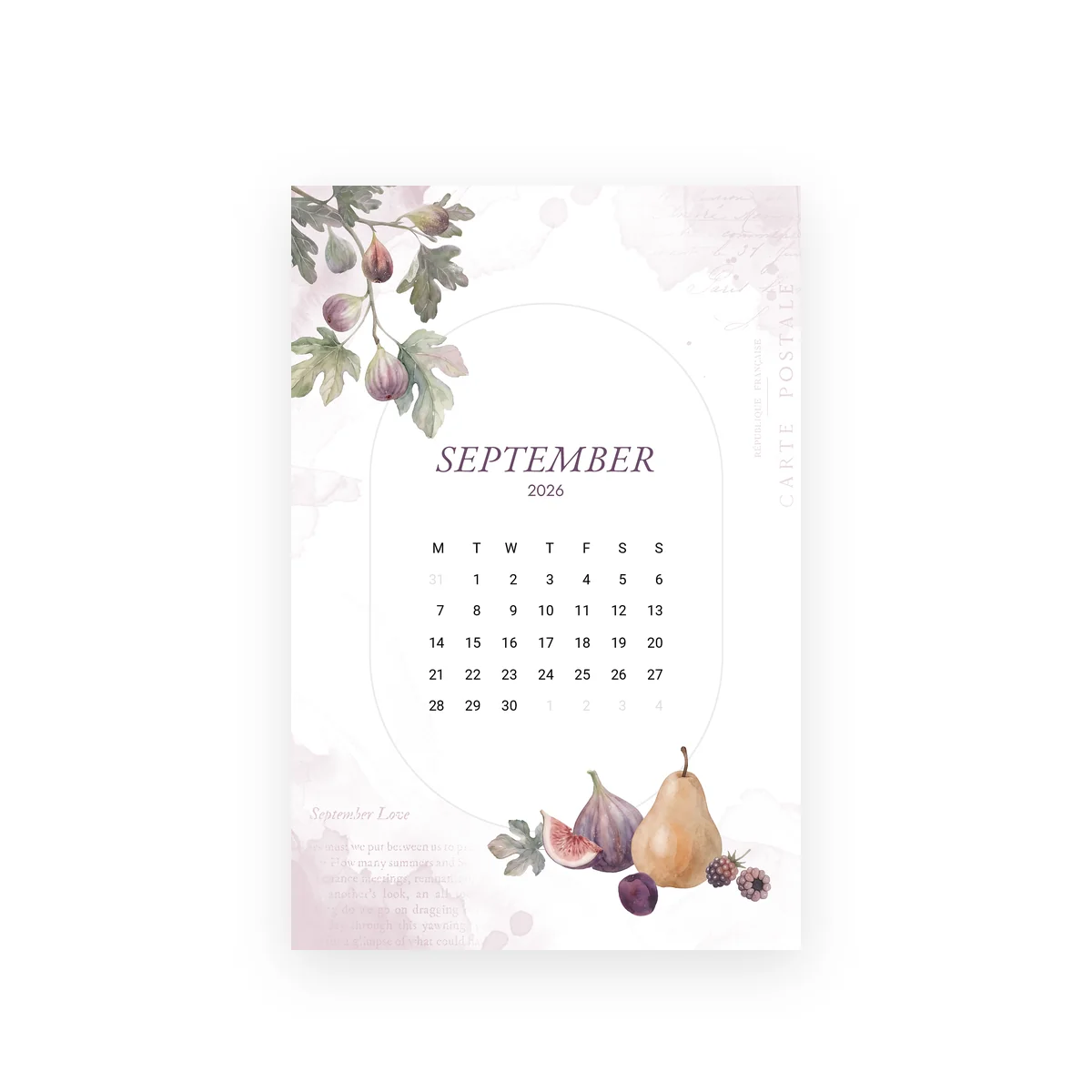 Autumn Living September 2026 Luxe Journaling Card
