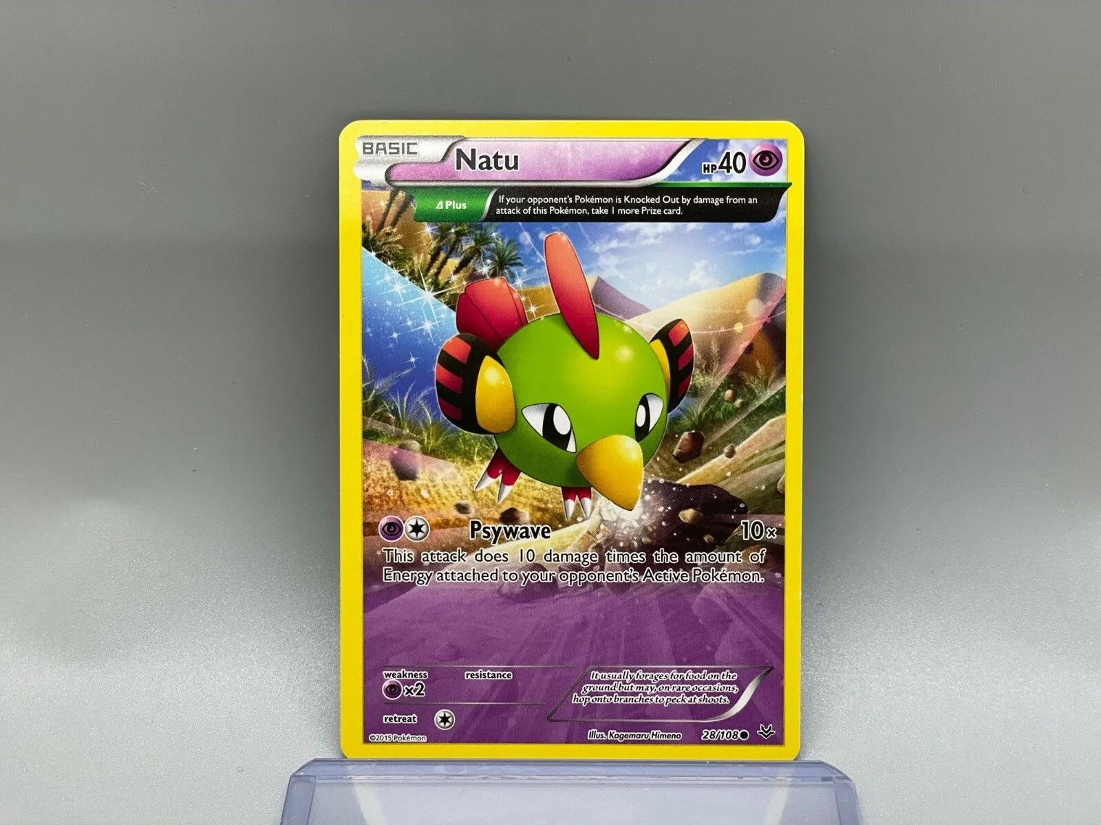 Pokemon TCG Natu 28 108 (Regular Non Holo) Skies 2015 Mint NM