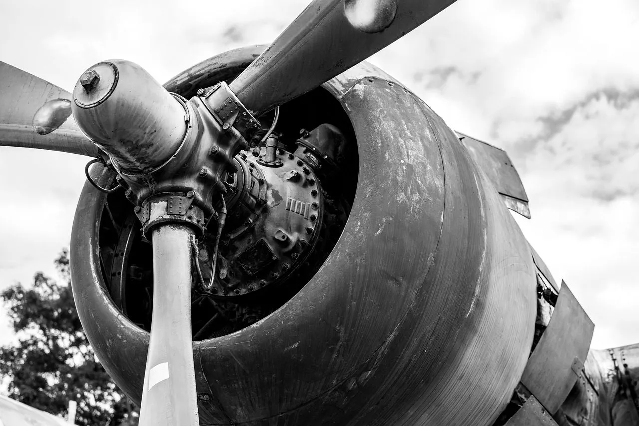 Plane Black And White Aircraft