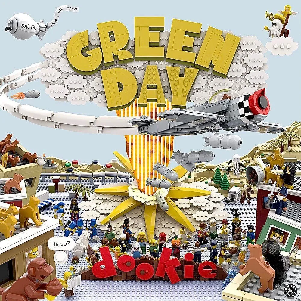 Green Day Italy cover of Green Day's album 'Dookie' made entirely with Lego by BRICKORDS. Absolutely awesome!