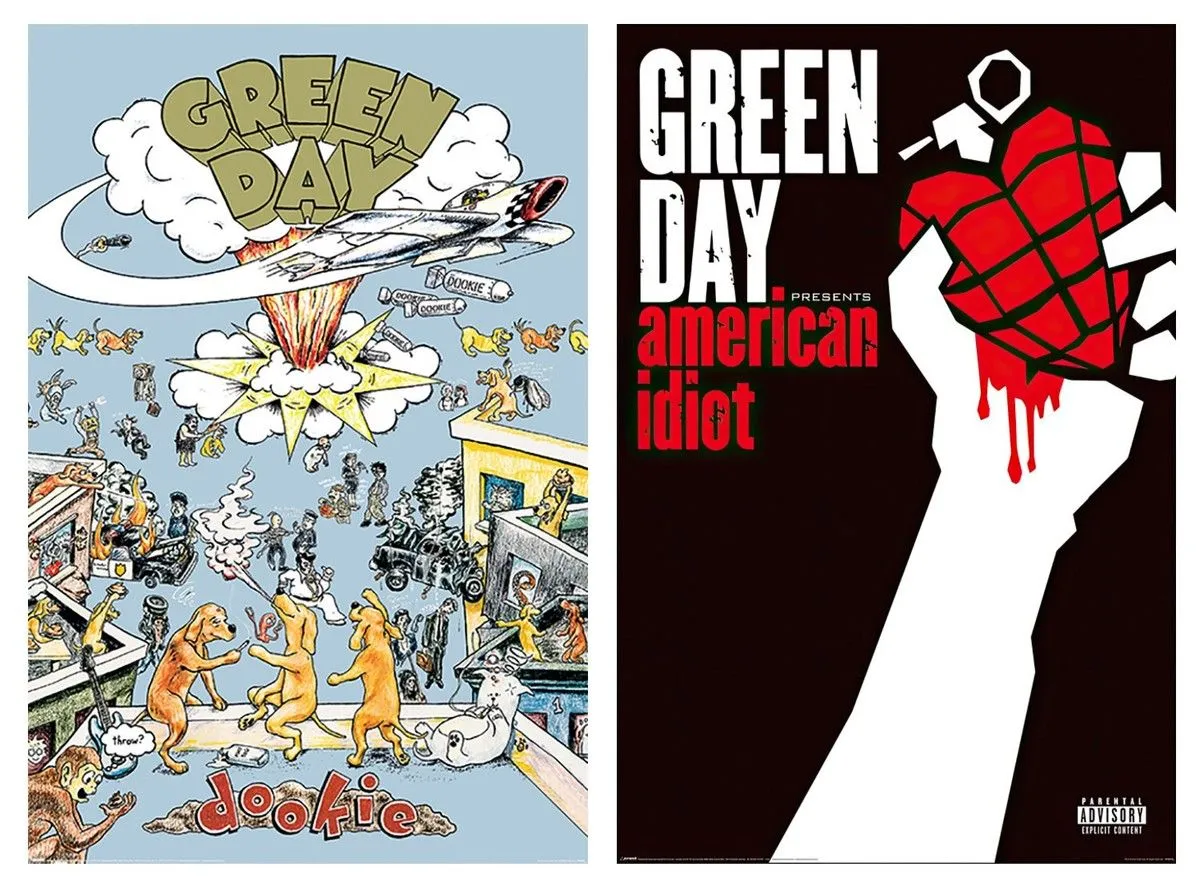 Green Day Piece Music Poster Set (Dookie & American Idiot Covers)