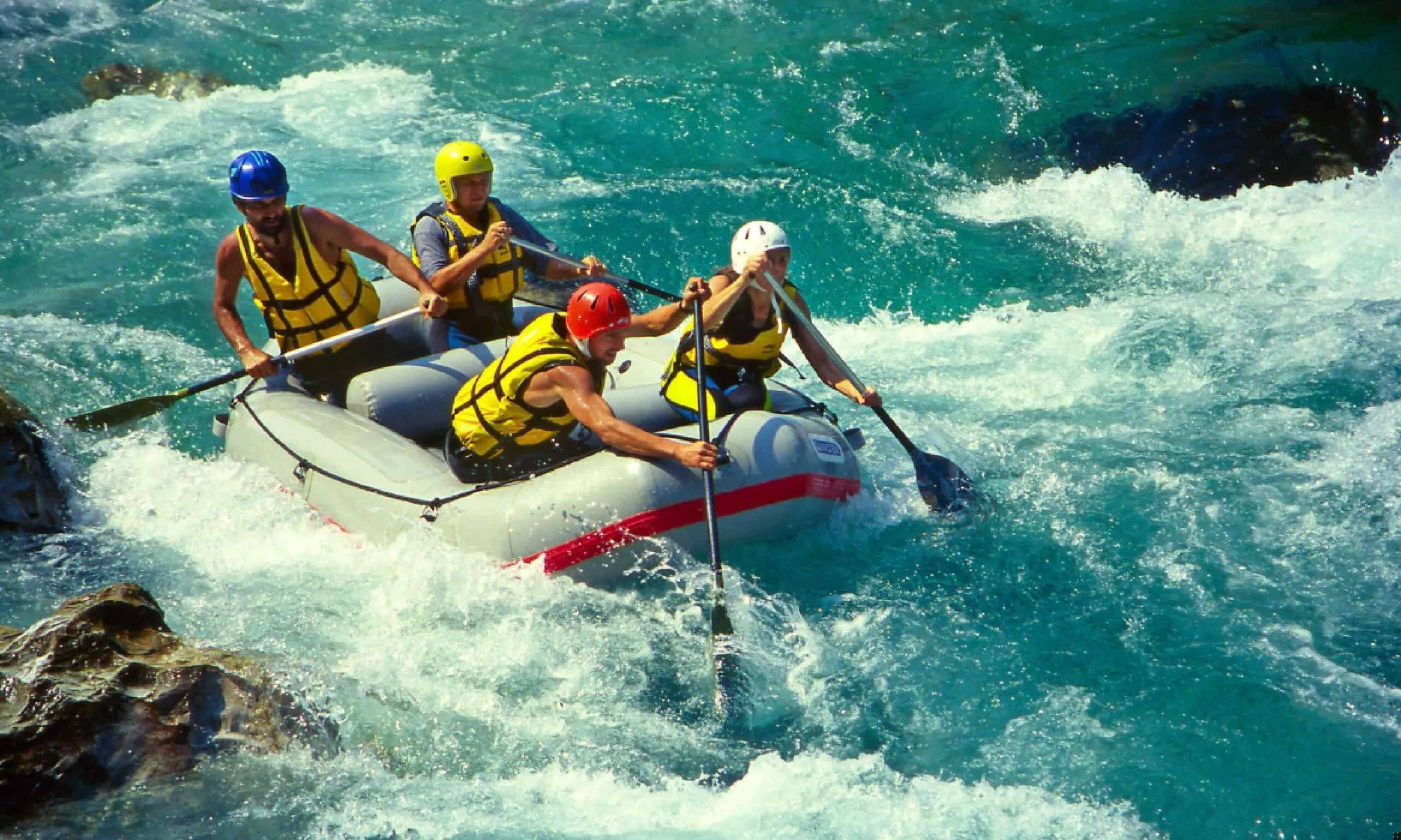 White water rafting on the Zambezi River