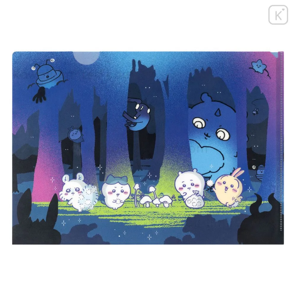 Japan Chiikawa A4 Clear File Park Dark Forest