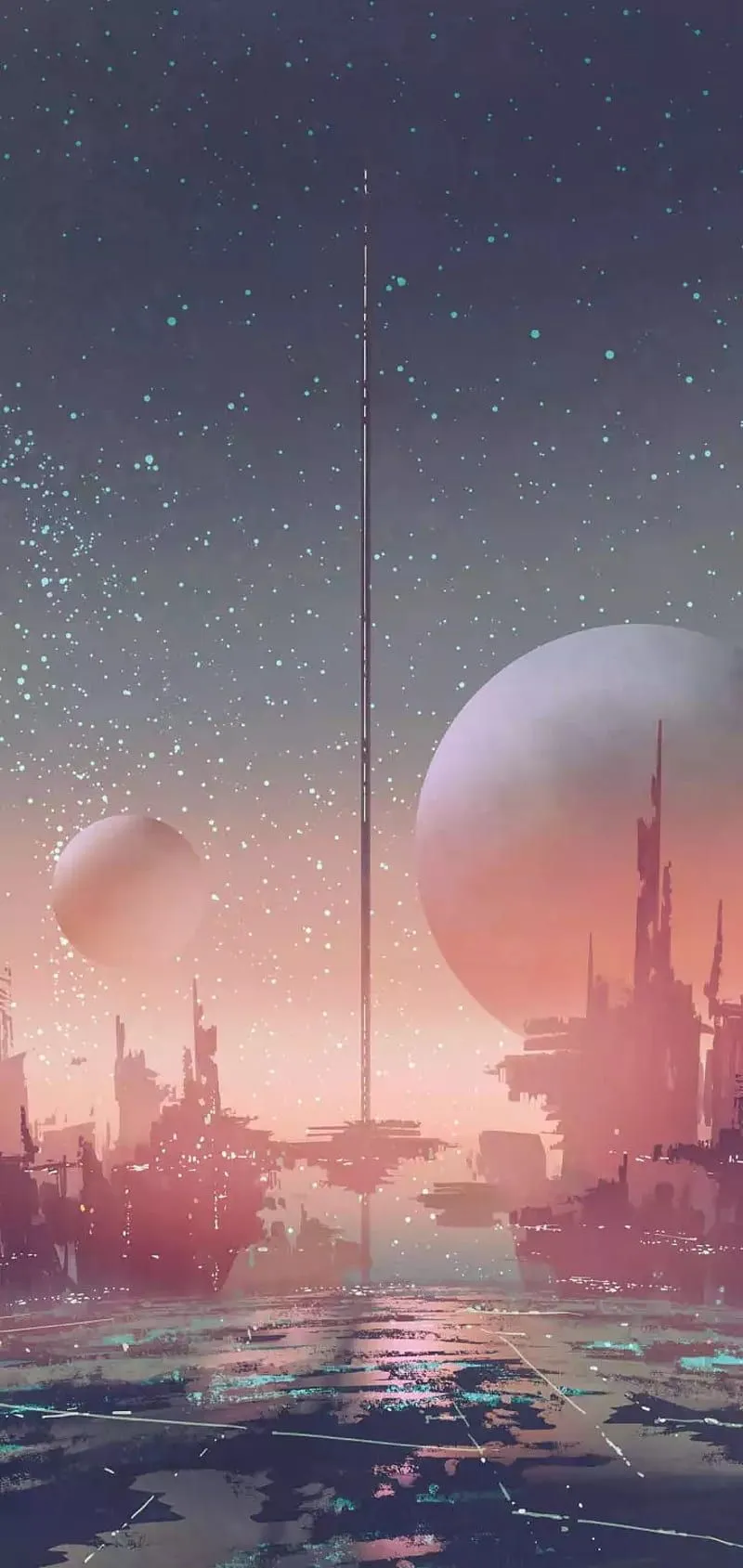 Science fiction city, city, fiction, futurstic, science, HD phone wallpaper
