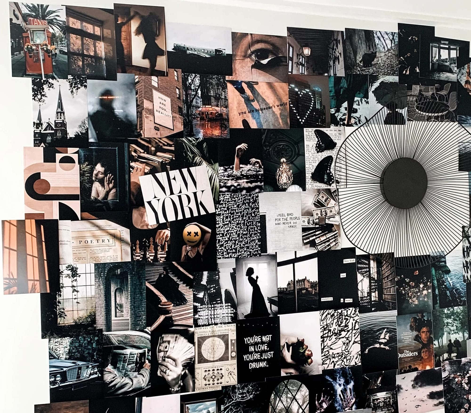 Download Y2 K Grunge Aesthetic Collage Wall Wallpaper