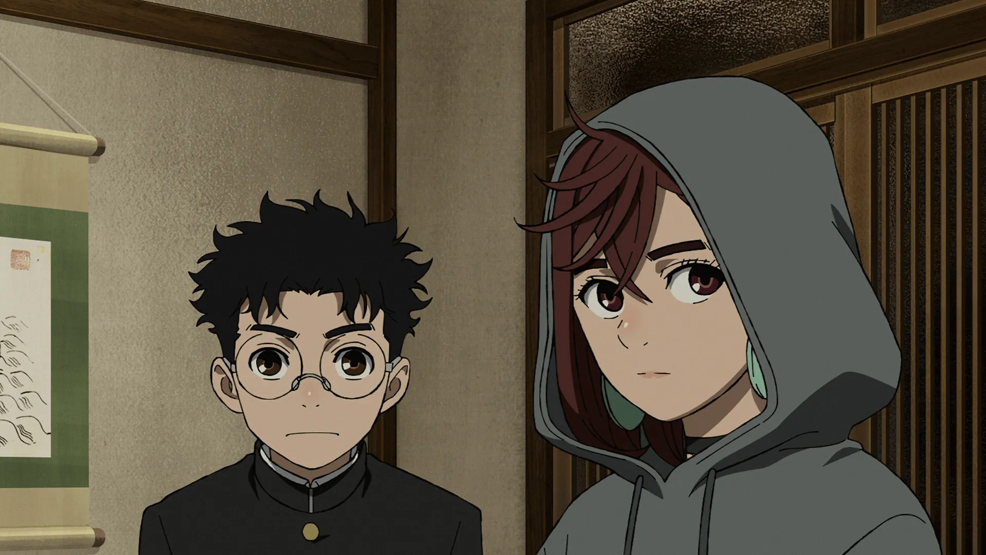 Dandadan HD Wallpaper: Momo Ayase & Ken Takakura Anime Duox1080