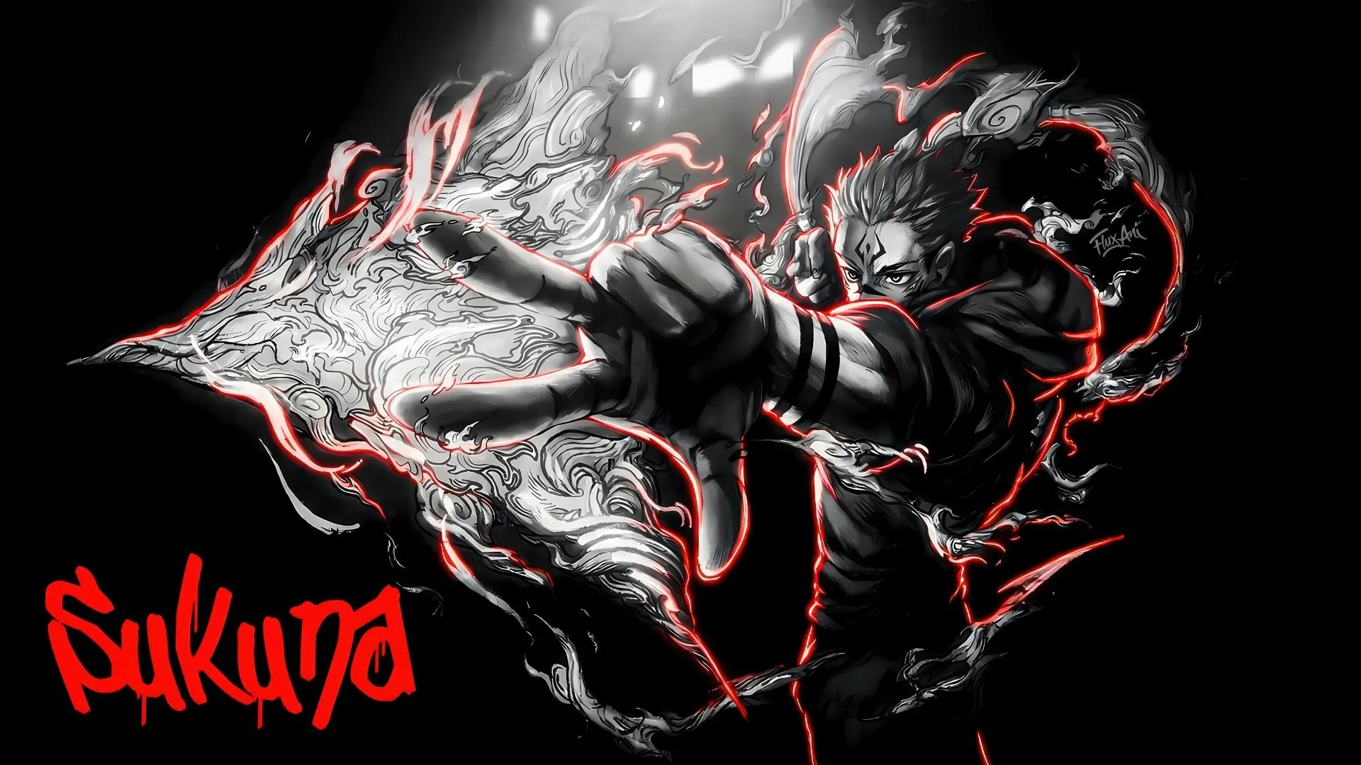 Sukuna Wallpaper 4K, Action, Jujutsu Kaisen
