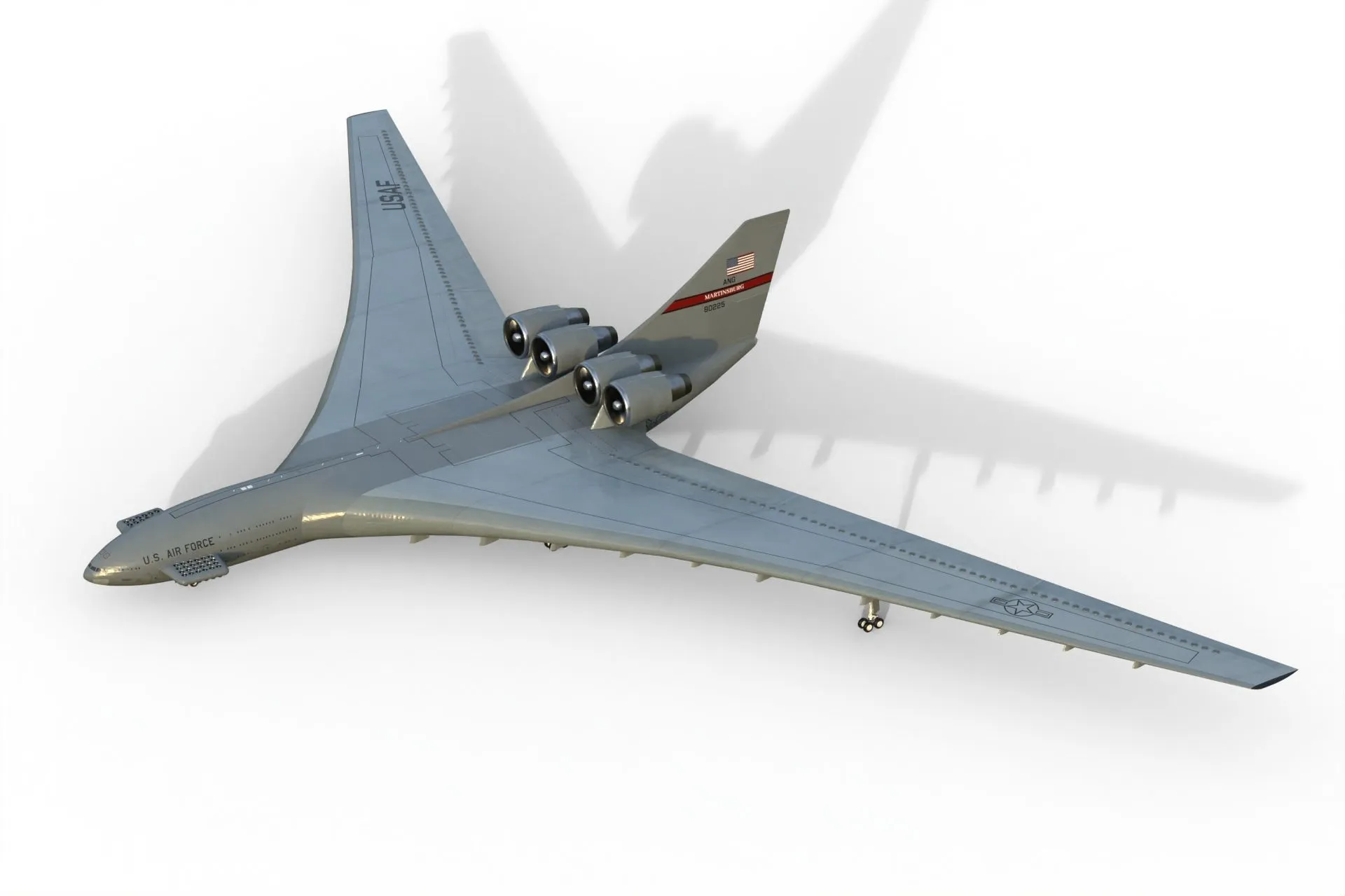Lockheed CL 1201 Nuclear Powered Aircraft 3D Model