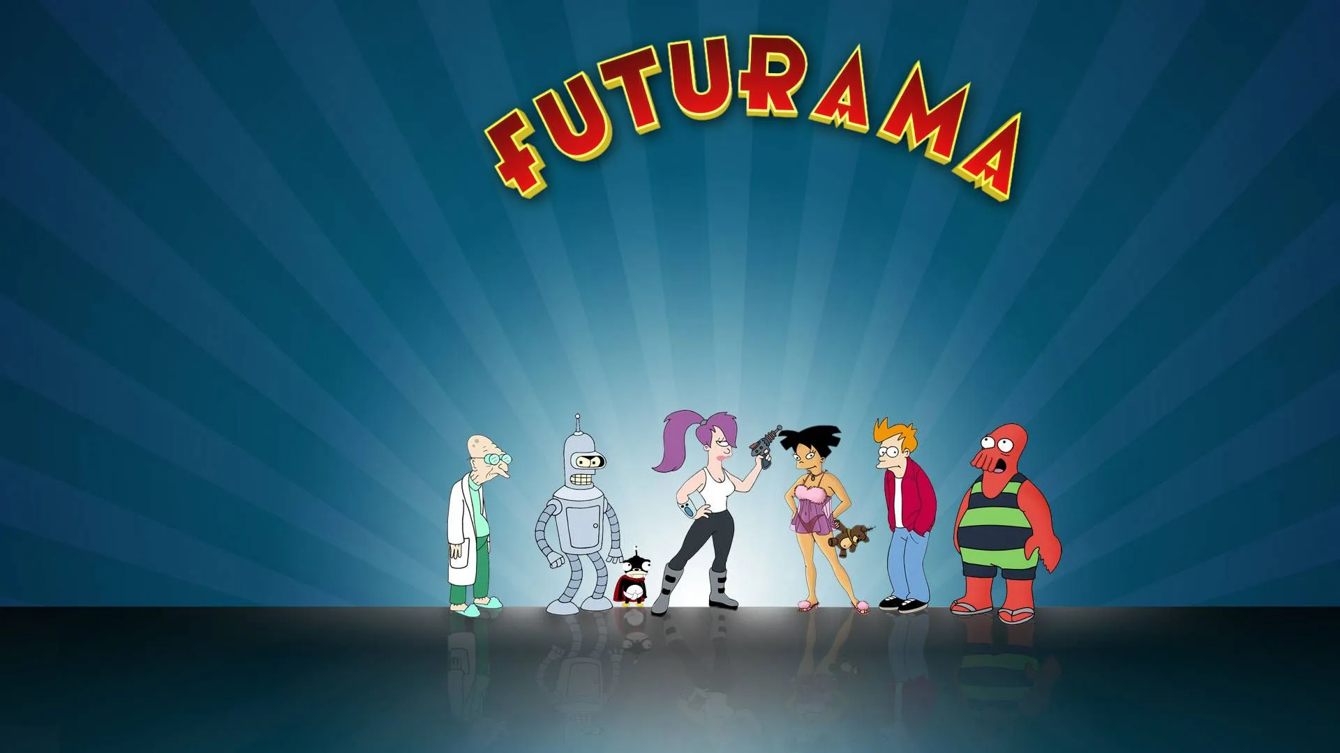 Download Futurama TV Show Poster Wallpaper