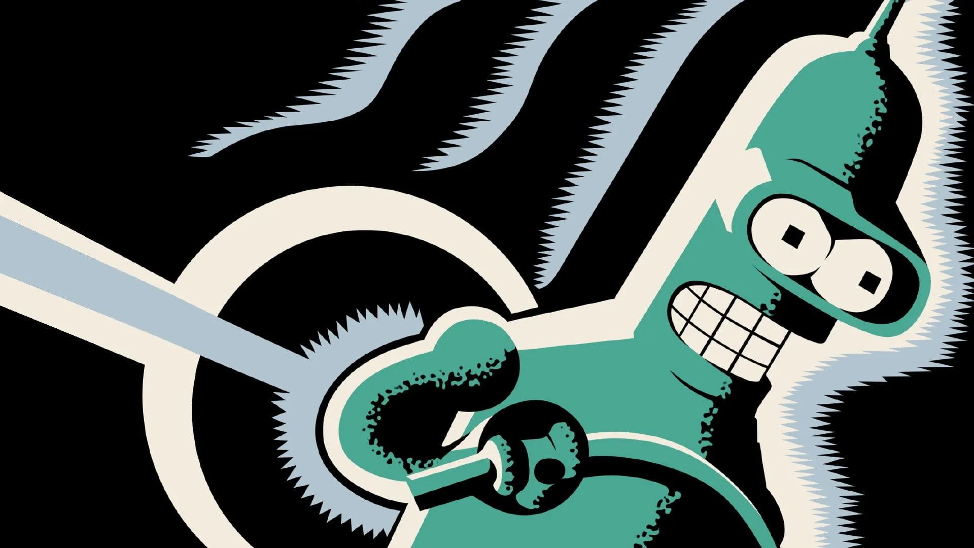 Cartoon character poster, Futurama, Bender, artwork, cartoon HD wallpaper