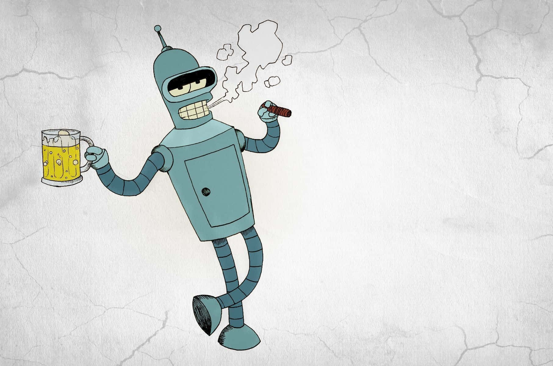Download Futurama Characters Posing in the City of New New York Background