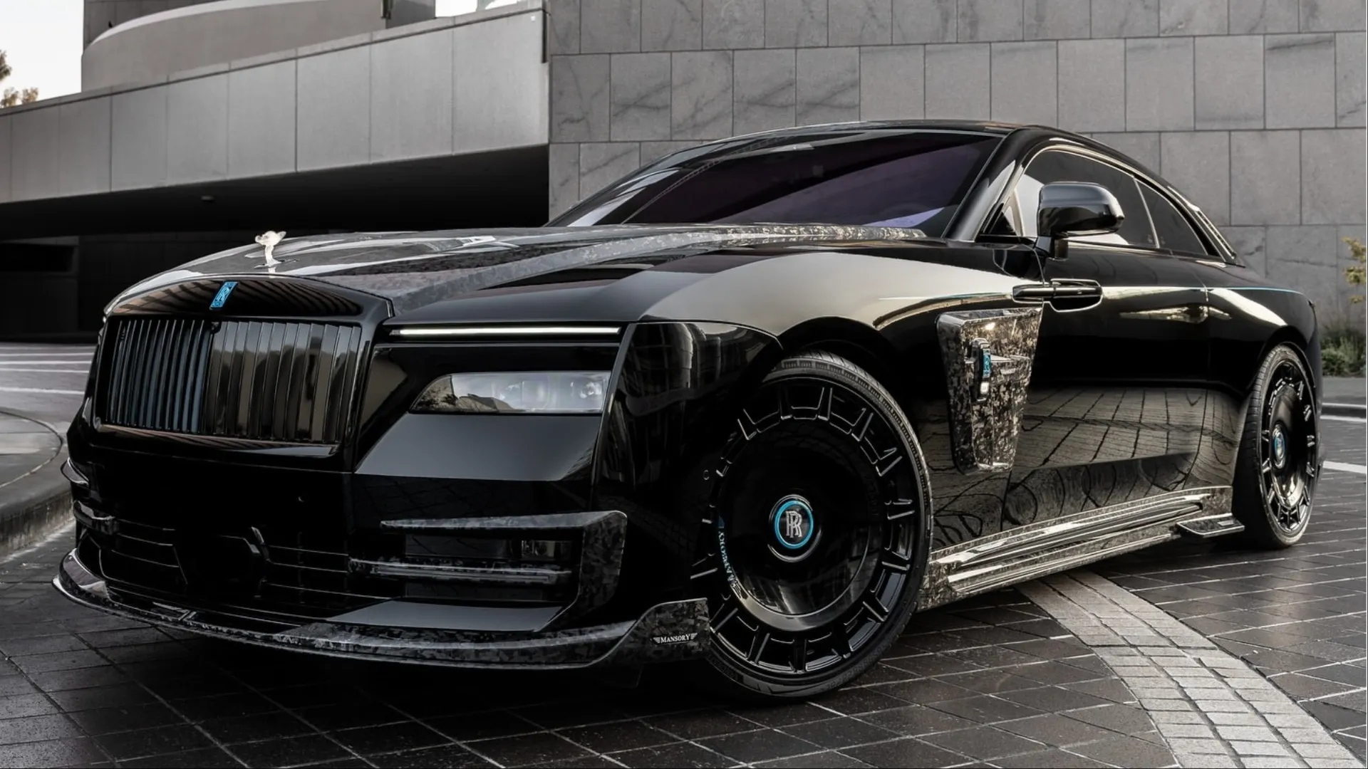 Mansory's All Black Rolls Royce Spectre Elevated With Forged Carbon Fiber