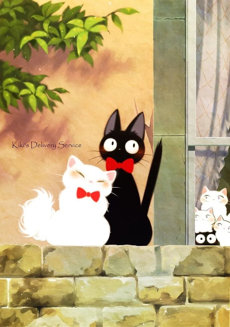 KIKI S, anime, cat, gibli, HD phone wallpaper