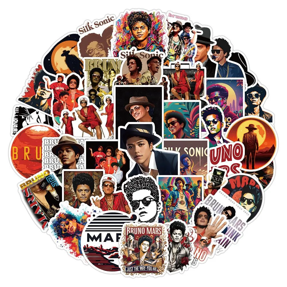 ブルーノ・マーズ Bruno Mars ステッカー 53枚セット PVC 防水 シール 歌手 シンガーソングライター ブルーノマーズ アーティスト｜Yahoo!フリマ（旧PayPayフリマ）