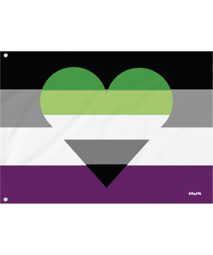 The Aromantic Asexual Pride Flag