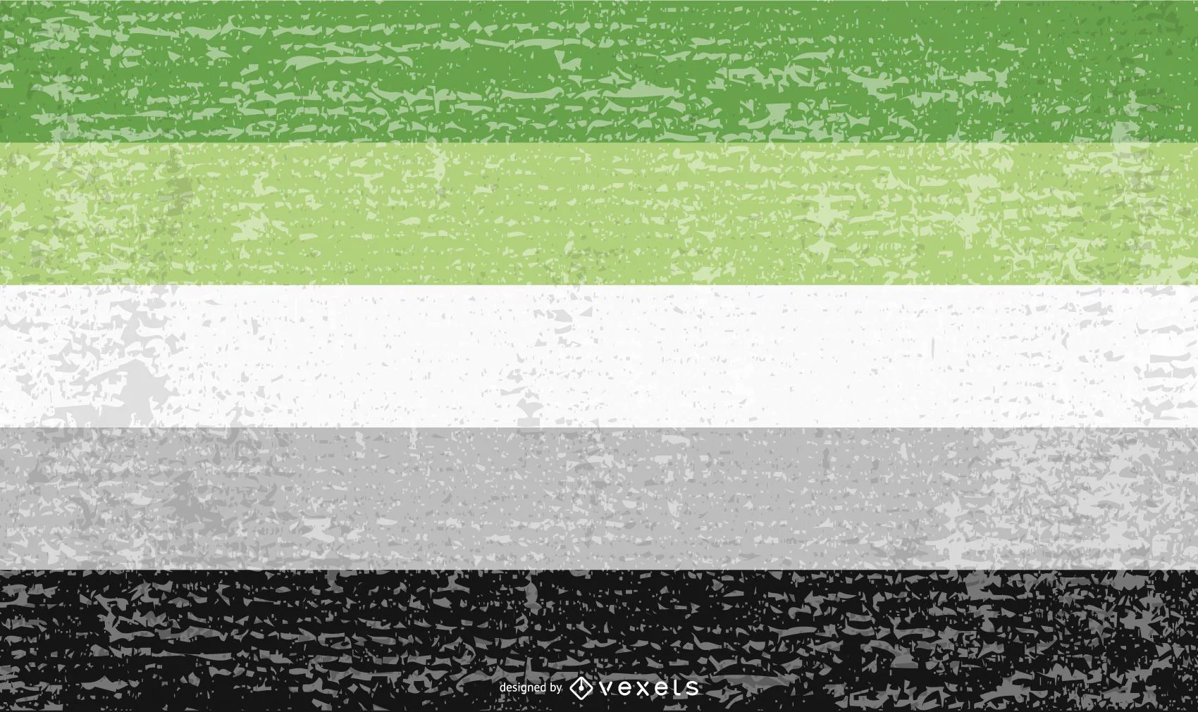 Aromantic Pride Flag Grunge Vector Download