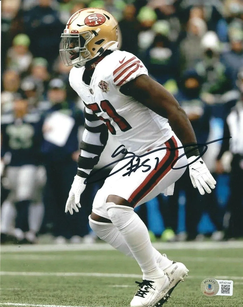 Azeez Al Shaair San Francisco 49ers Signed 8x10 Photo Beckett