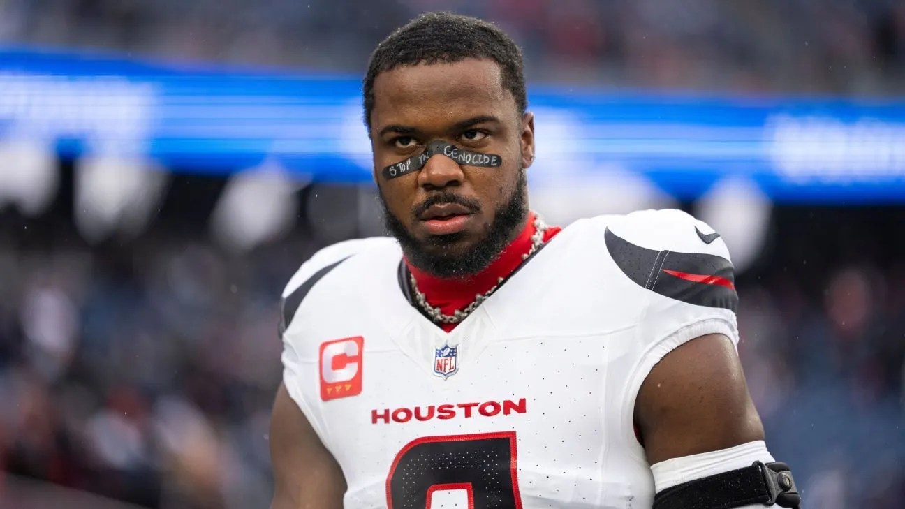 Azeez Al Shaair Wears 'stop The Genocide' Eye Black Pregame