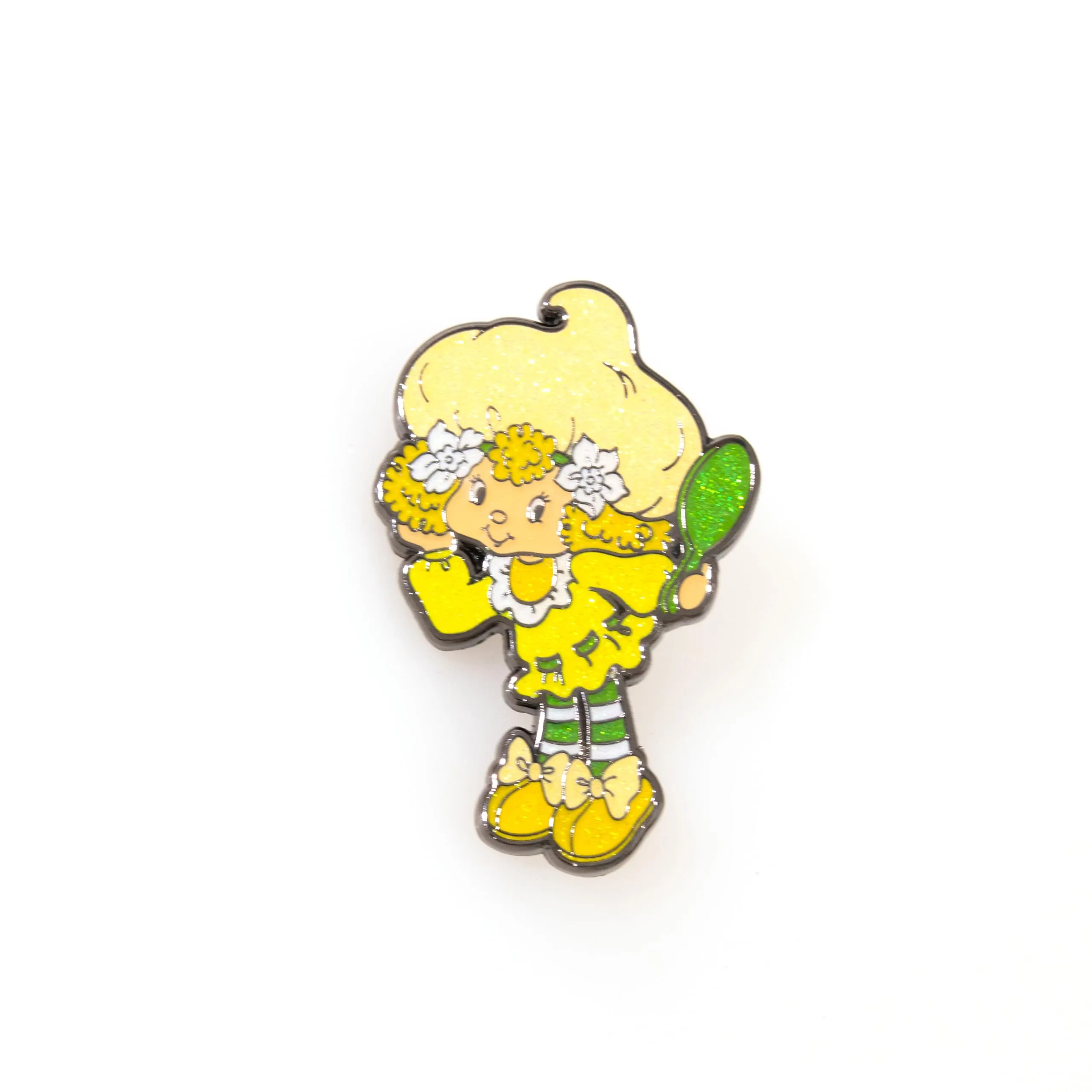 Strawberry Shortcake 'Limited Edition' 4 Pack Glitter Enamel Pin Set With Strawberry Shortcake, Lemon Meringue, Orange Blossom & Blueberry Muffin Pins, Clothing, Shoes & Jewelry