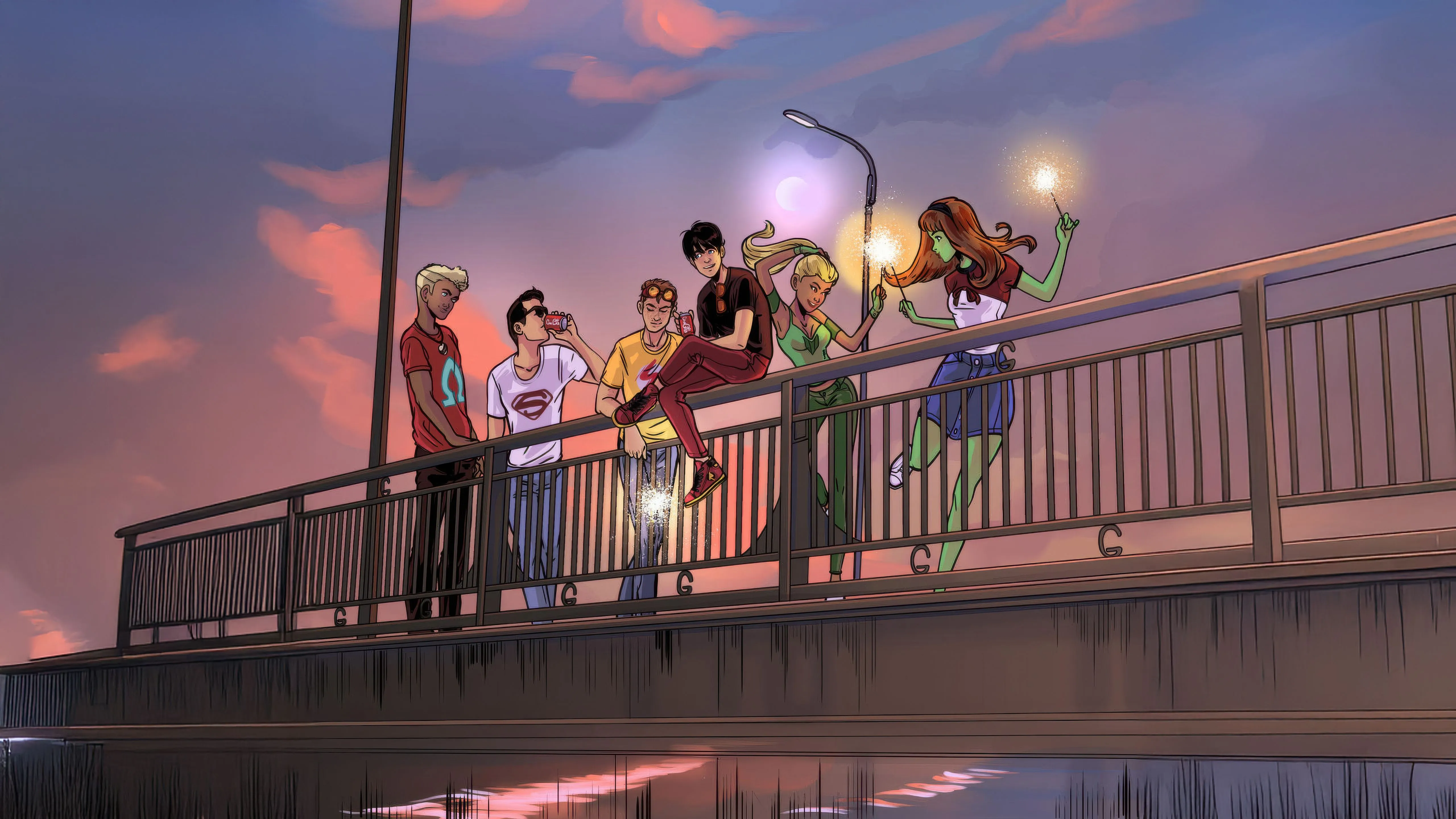 Young Justice Fourth Of July Wallpaper, HD Artist Wallpaper, 4k Wallpaper, Image, Background, Photos and Picture