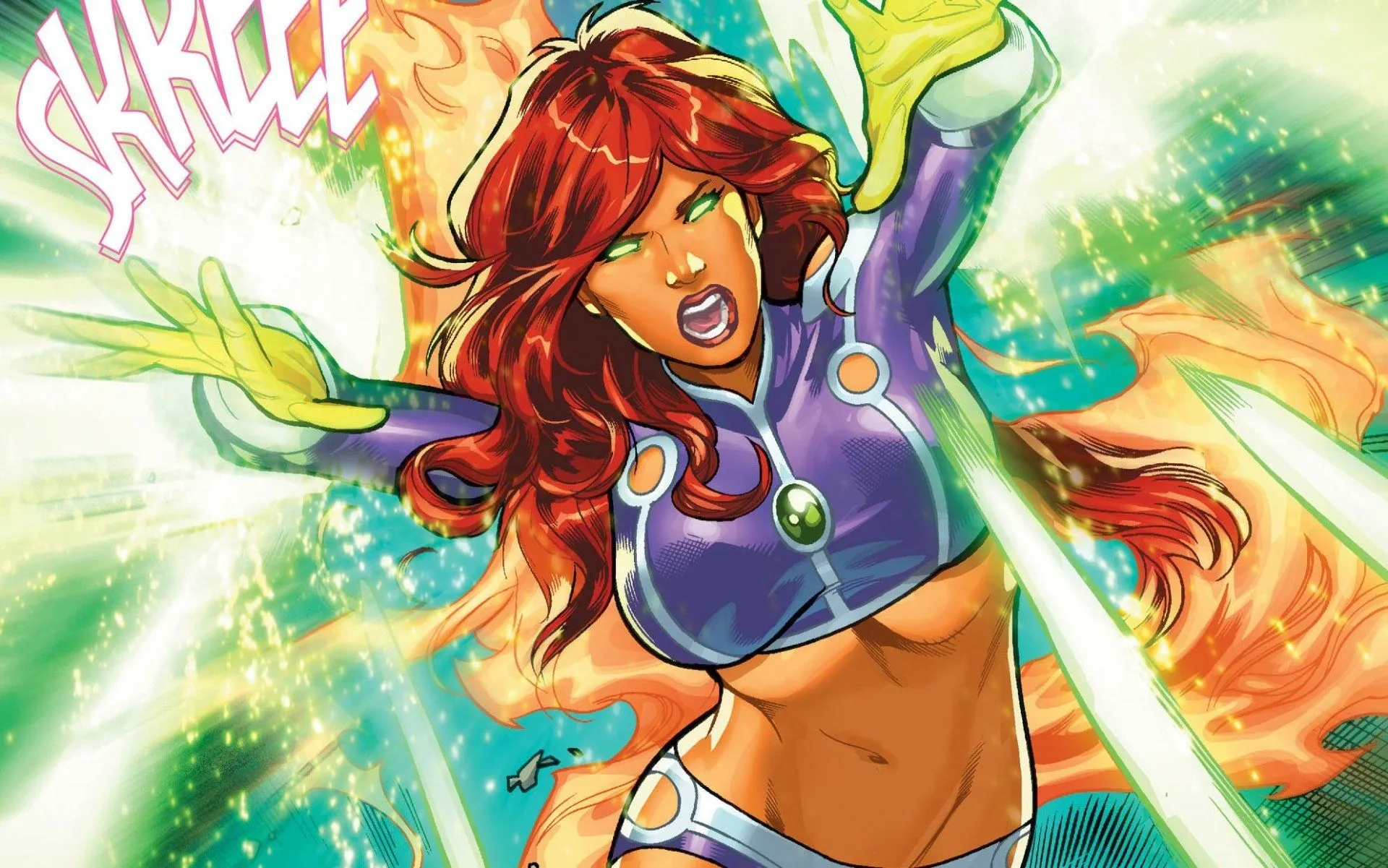 Starfire Unleashed: Stunning HD DC Comics Wallpaperx1244