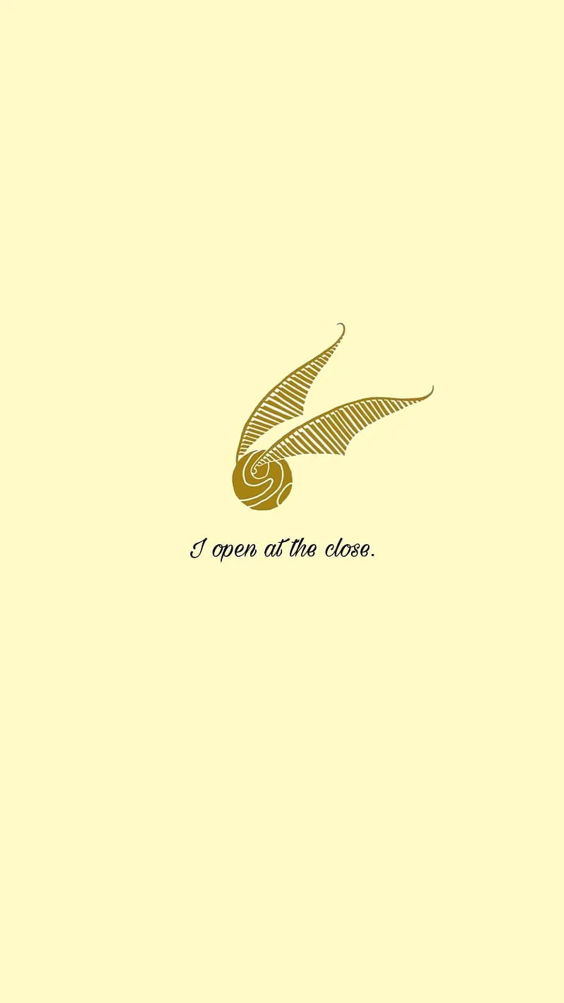 I open at the close, deathly hallows, golden snitch, magic, HD phone wallpaper