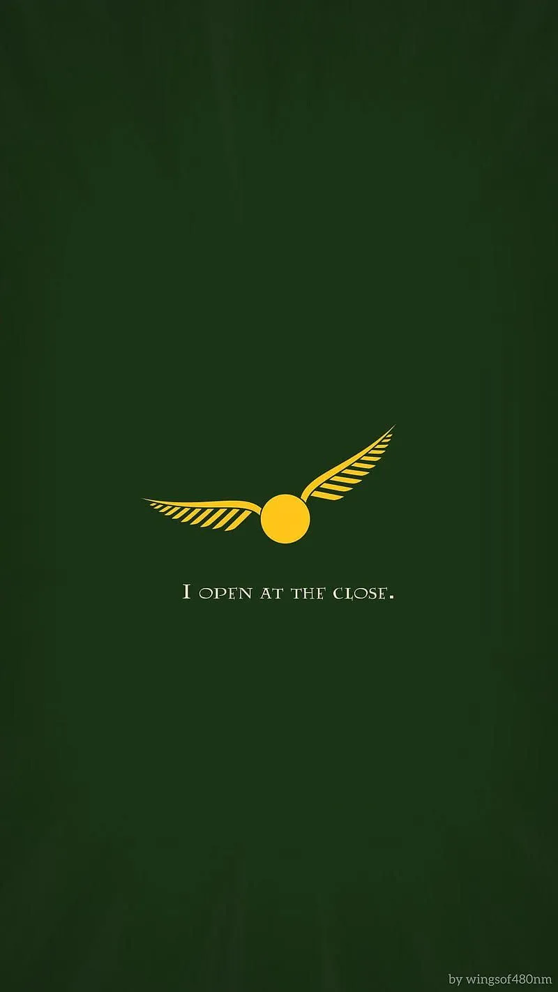 Golden snitch, harry potter, i open at the close, inspiration, pirates, quote, HD phone wallpaper