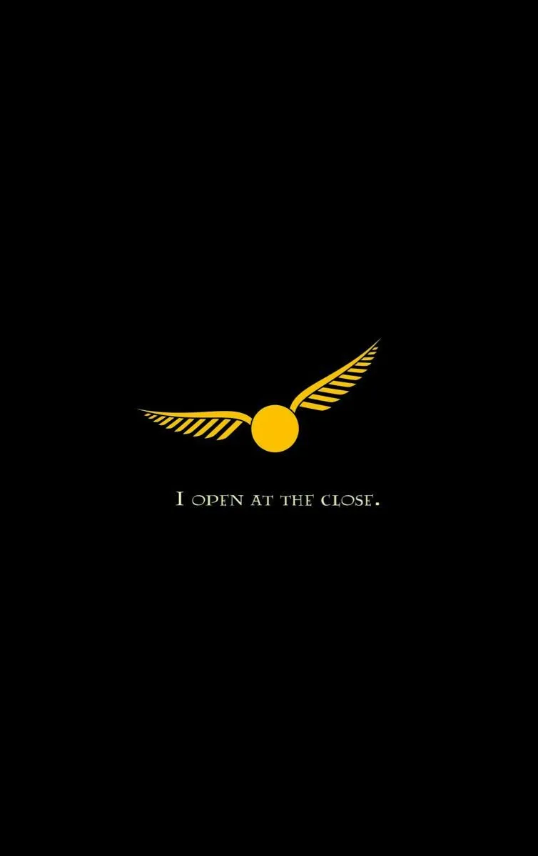 Harry Potter Minimal Wallpaper. Amoled Golden Snitch Design. iPhone wallpaper harry potter aesthetic, Golden snitch wallpaper, Harry potter quotes