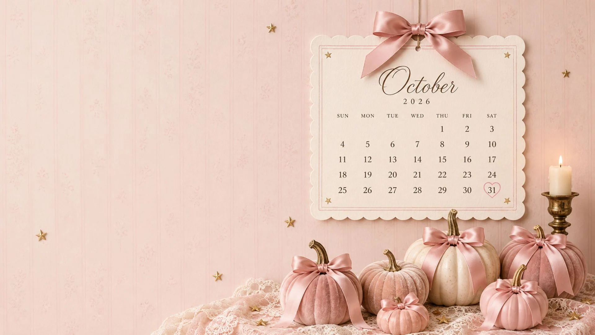 Free October 2026 Desktop Calendar Background