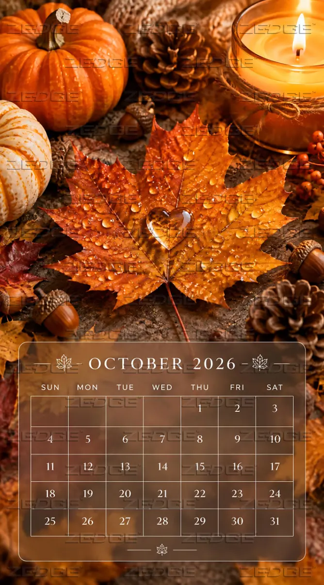 October calendar wallpaper by October 2026 Calendar