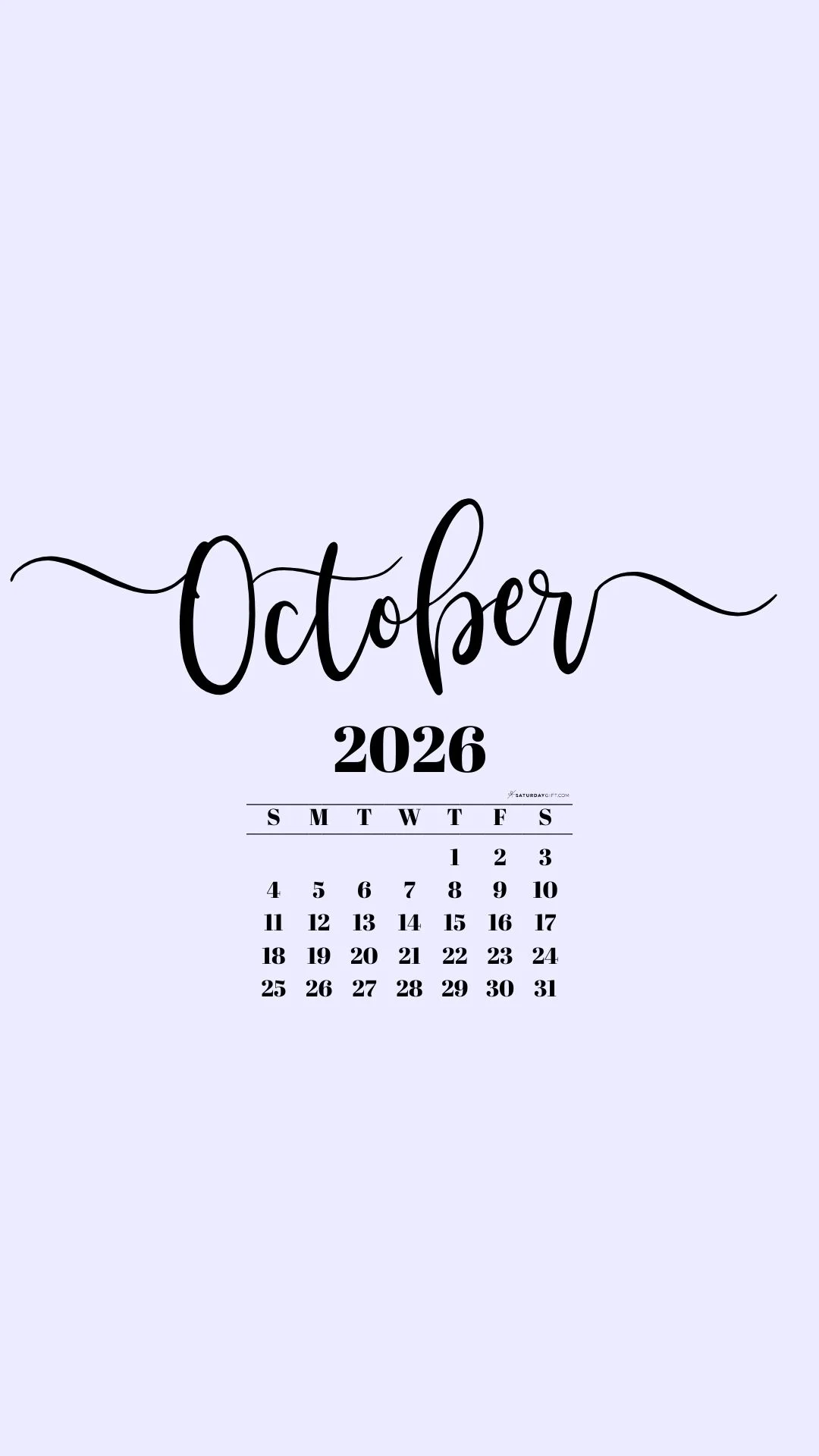 October Phone Wallpaper