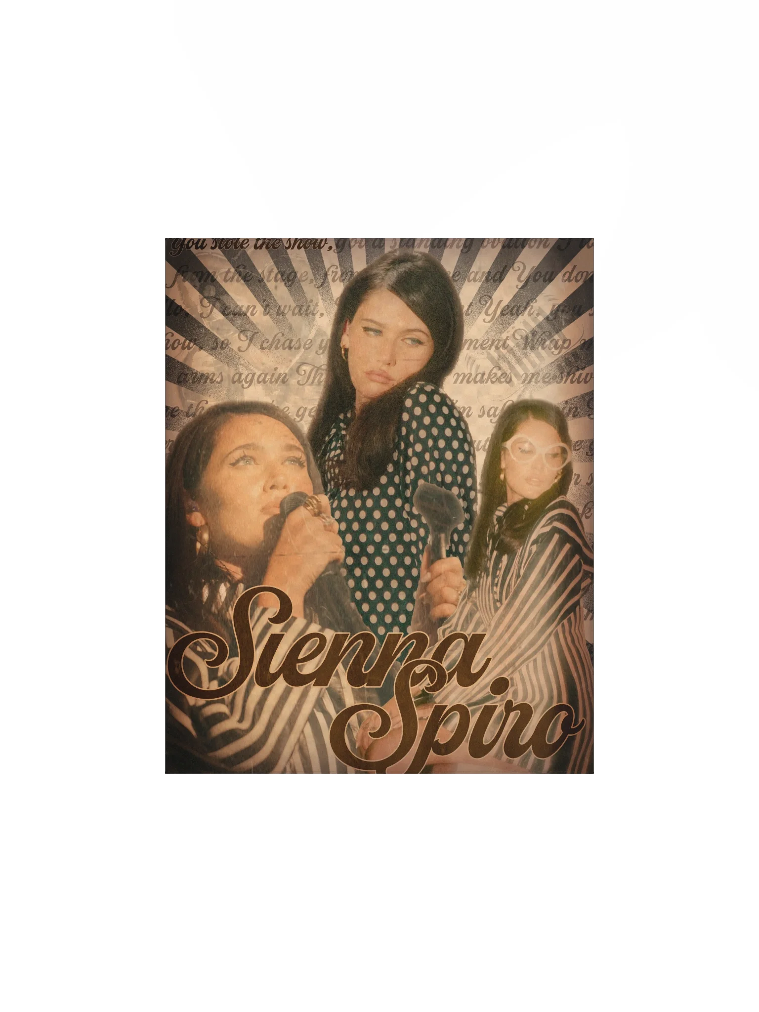 Sienna Spiro Poster. Original Design. Vintage. Retro. Trendy. You Stole The Show
