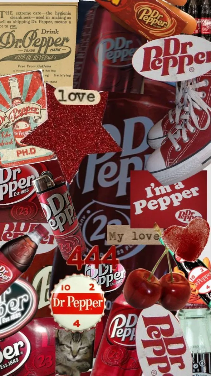 Refreshing Soda Can Collage. Dr pepper wallpaper iphone aesthetic, I love dr pepper