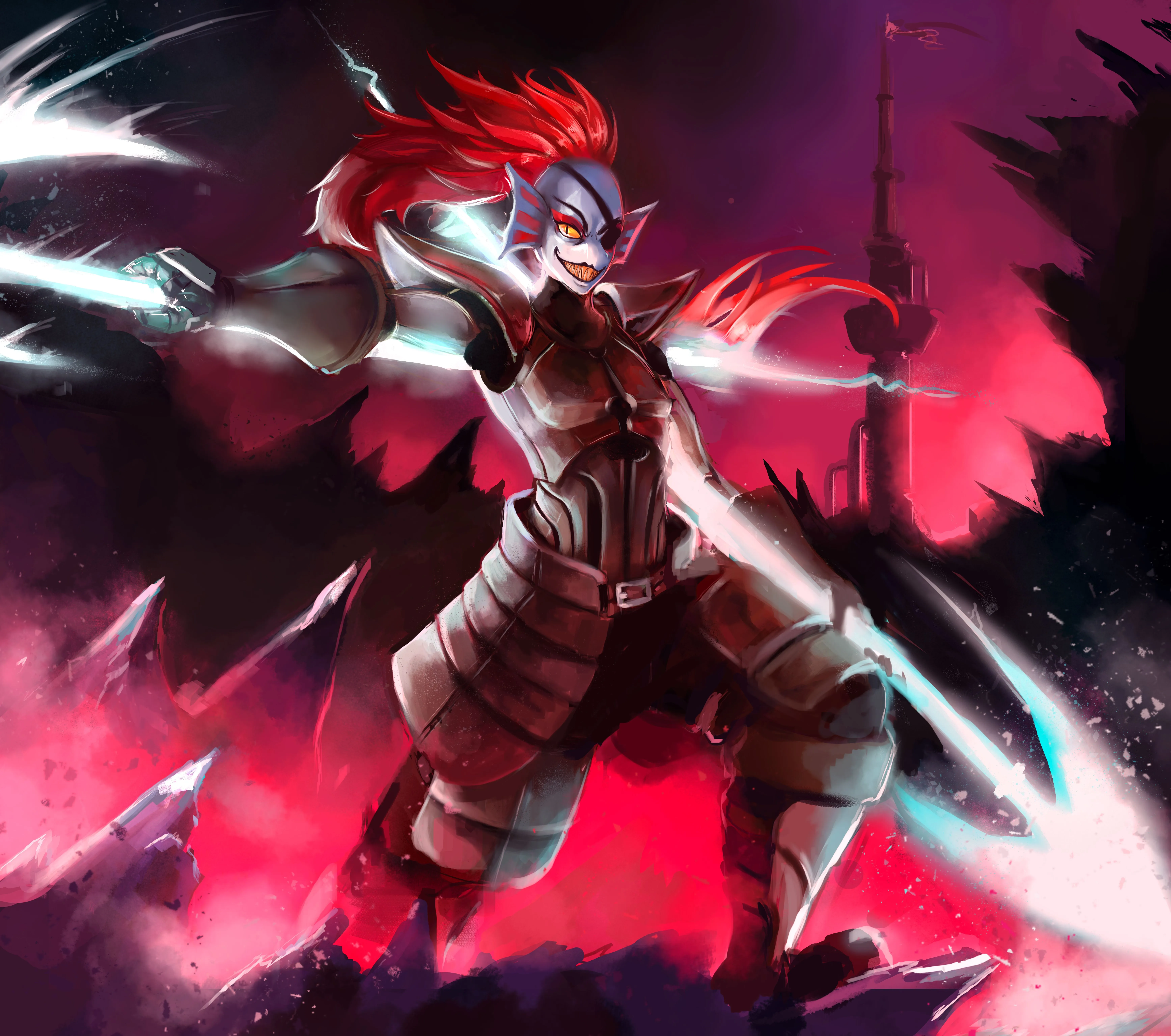 Phone wallpaper: Video Game, Undertale, Eye Patch, Undyne (Undertale) 1531295