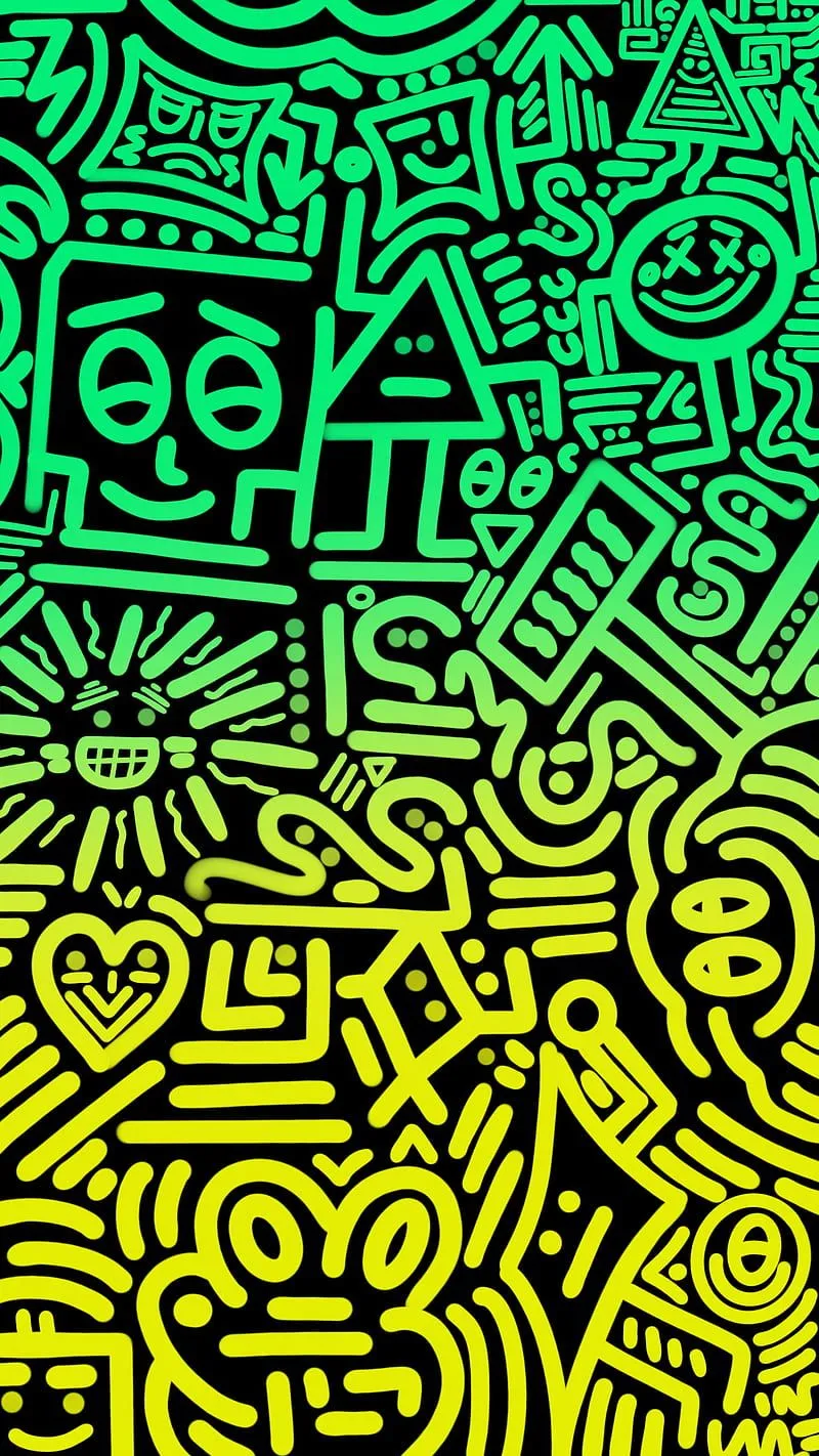 DOODLE, 11, 6, 7, 8, 9, MrCreativeZ, a, art, bright, cool, green, high, inspiration, HD phone wallpaper