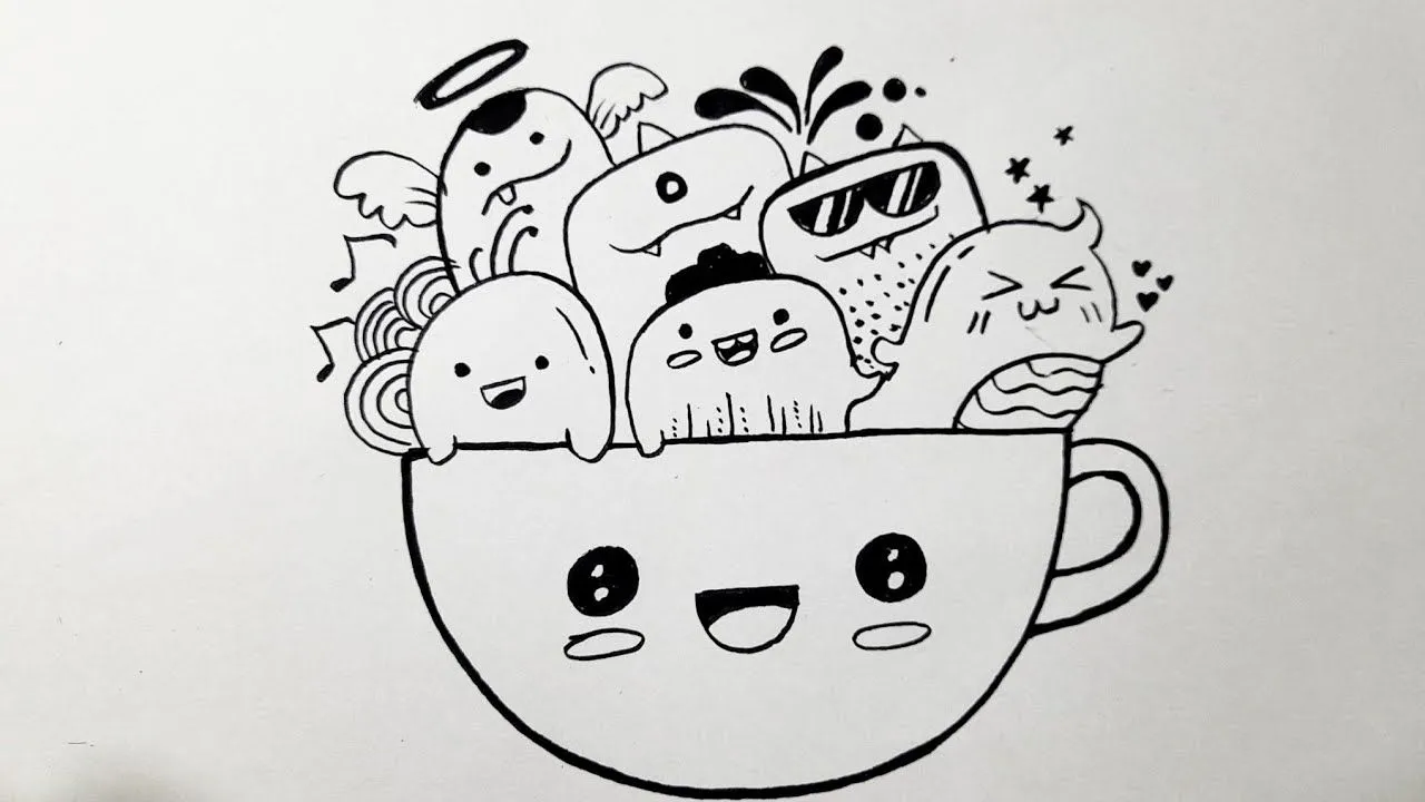 Doodle art for beginners.. How to doodle.. Doodle art cartoon