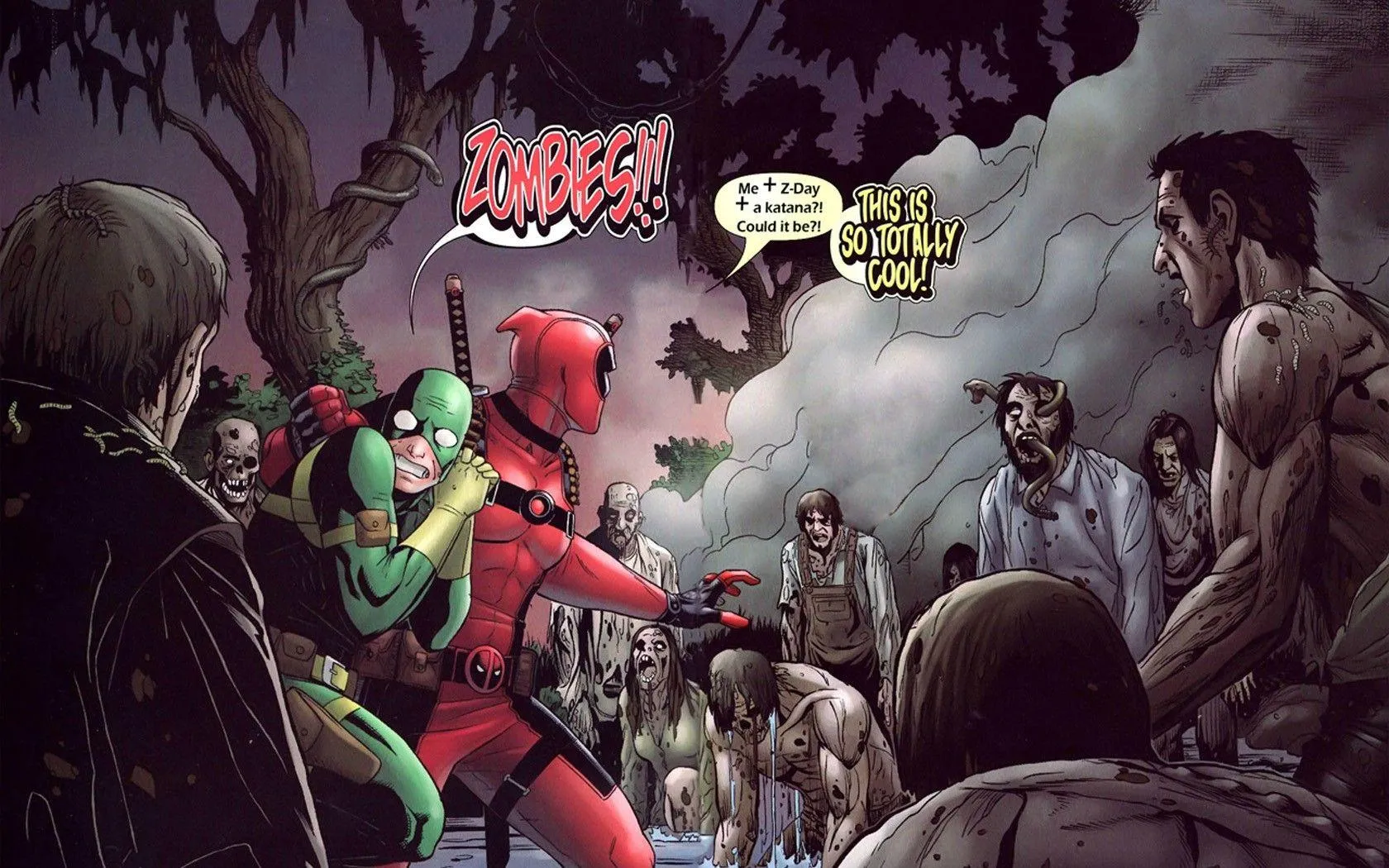 Zombie Deadpool Wallpaper