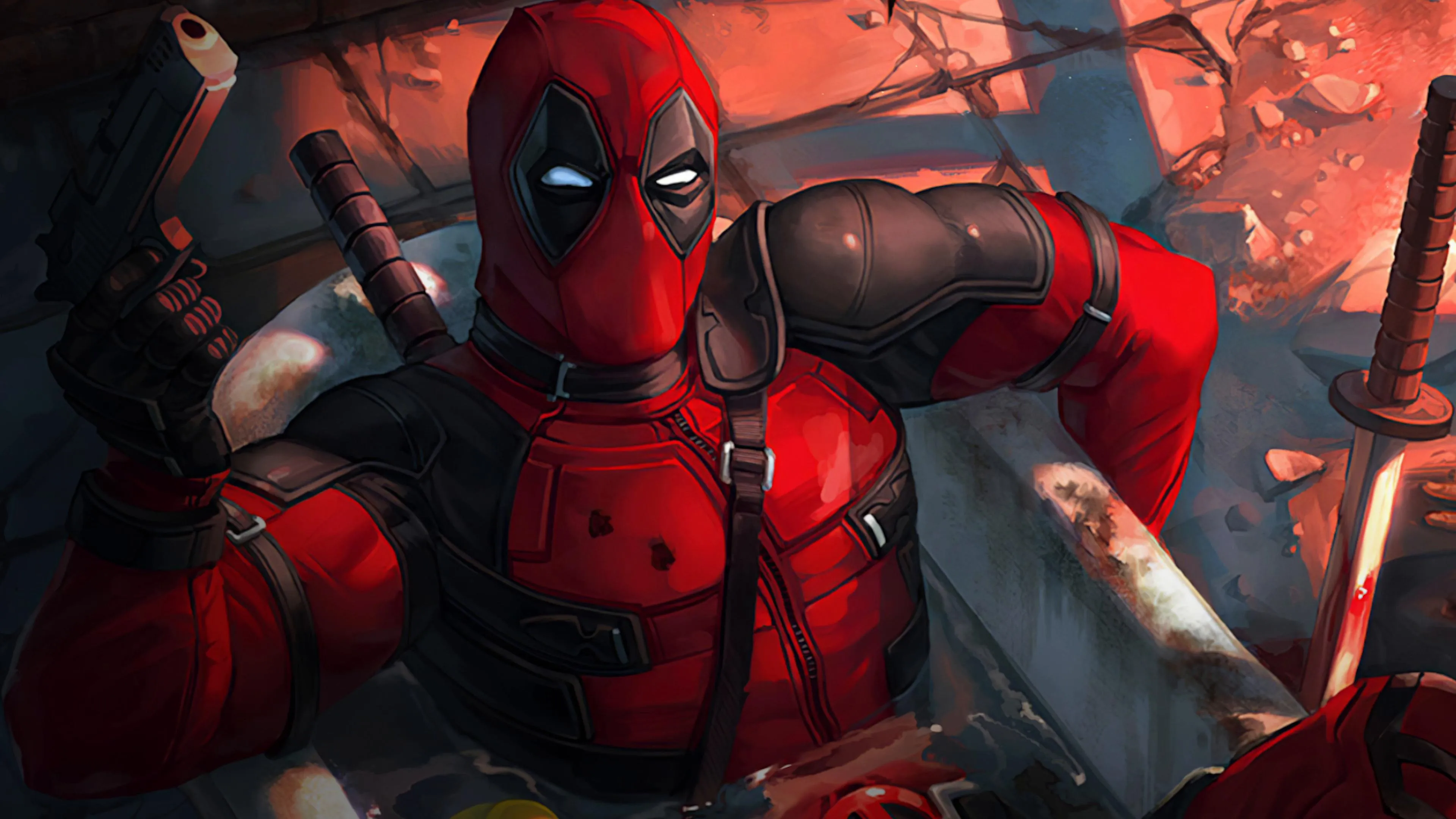 Deadpool in Tub Live Wallpaper
