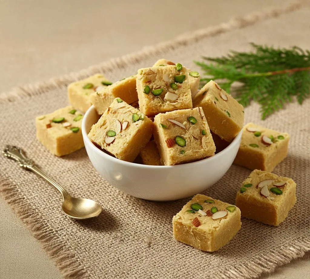 Buy Soan Papdi Online. Flaky Soan Papdi