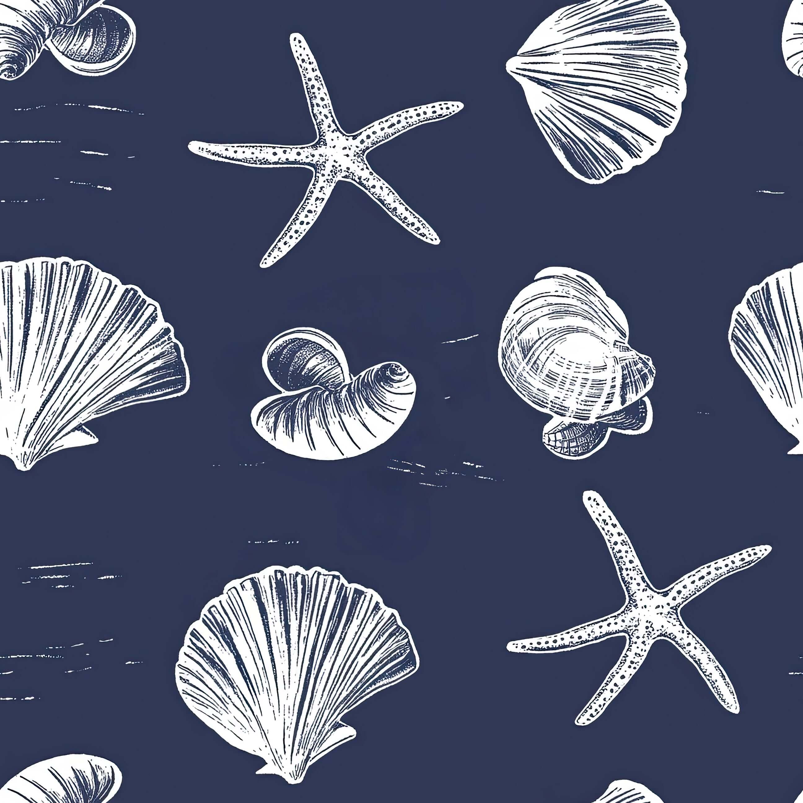 Coastal Inked Classics Wallpaper