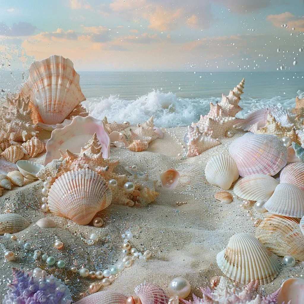 Download Seashell Coastal Display Image, Pearls, Beach