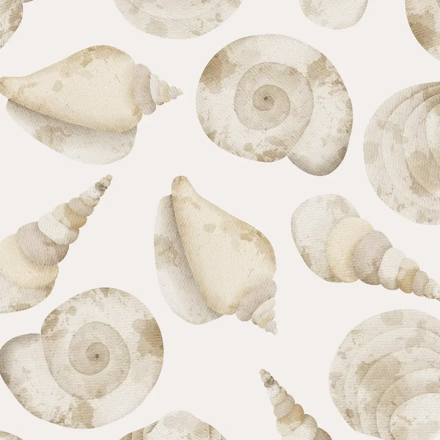 Beige Seashell Self Adhesive Wallpaper