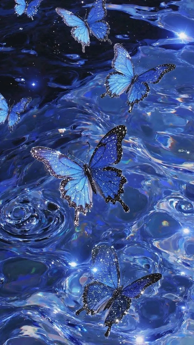 Blue and silver wallpaper. Sapphire background wallpaper, Blue morpho butterfly wallpaper, Blue butterfly wallpaper aesthetic