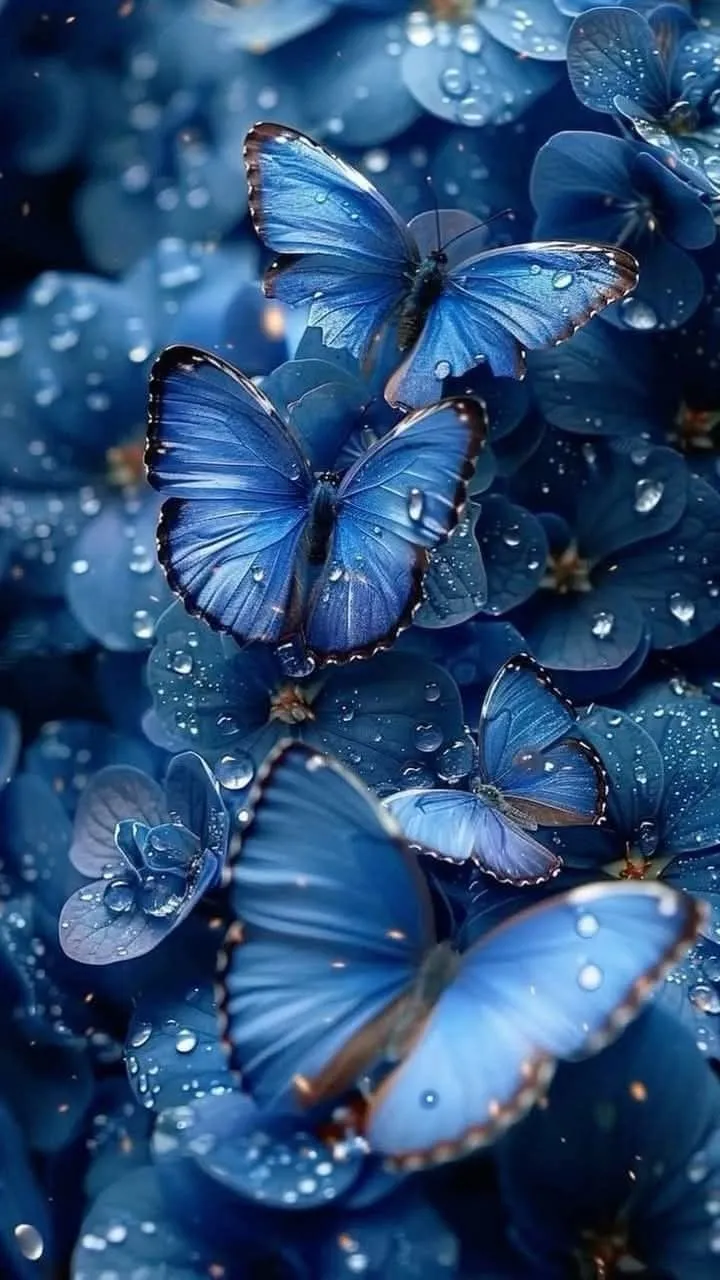 Blue butterflies aesthetic. Blue and white butterflies on wooden background, Royal blue butterfly wallpaper, Butterfly background