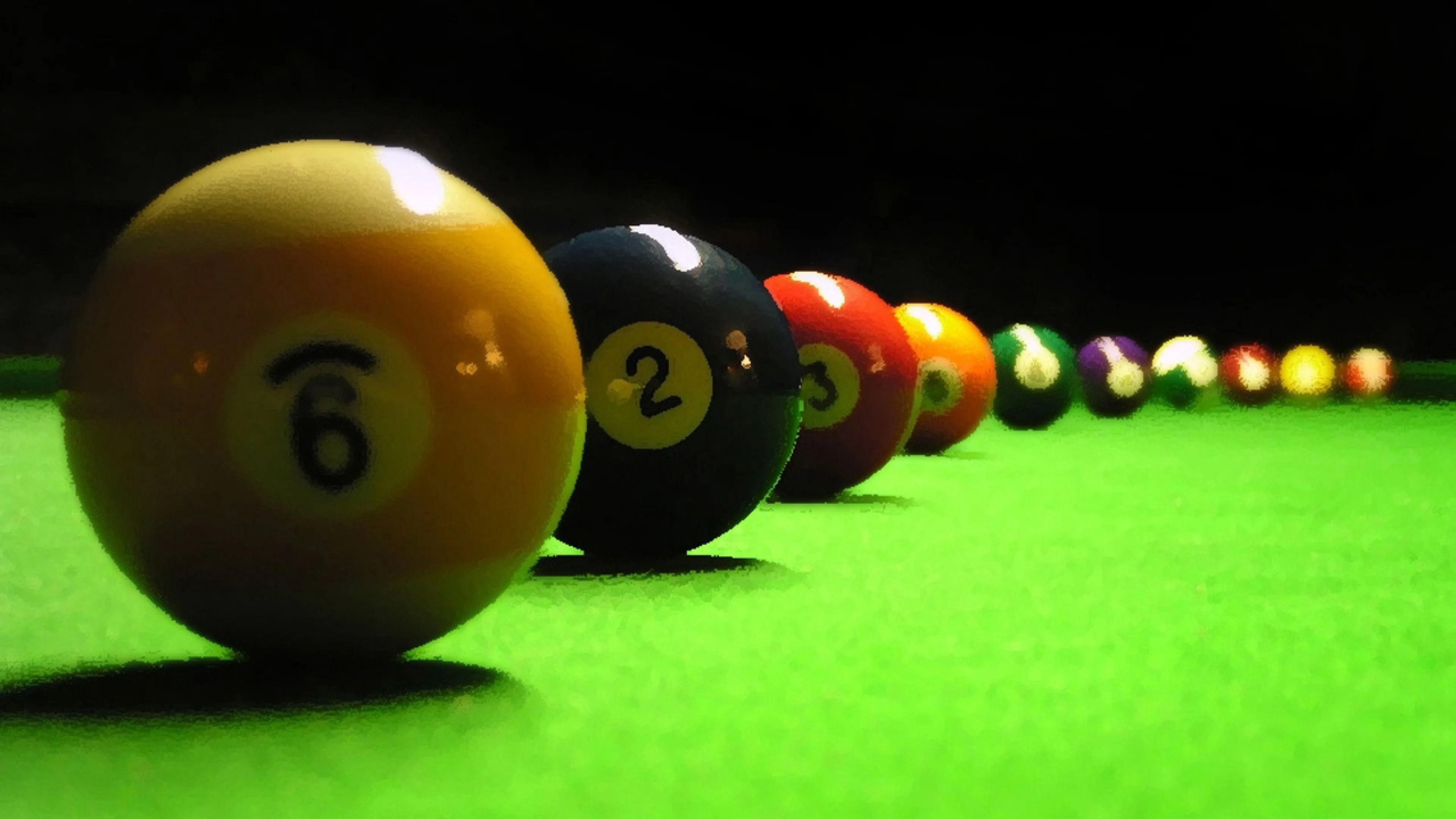 Billiard Balls In Line Wallpaper 28235